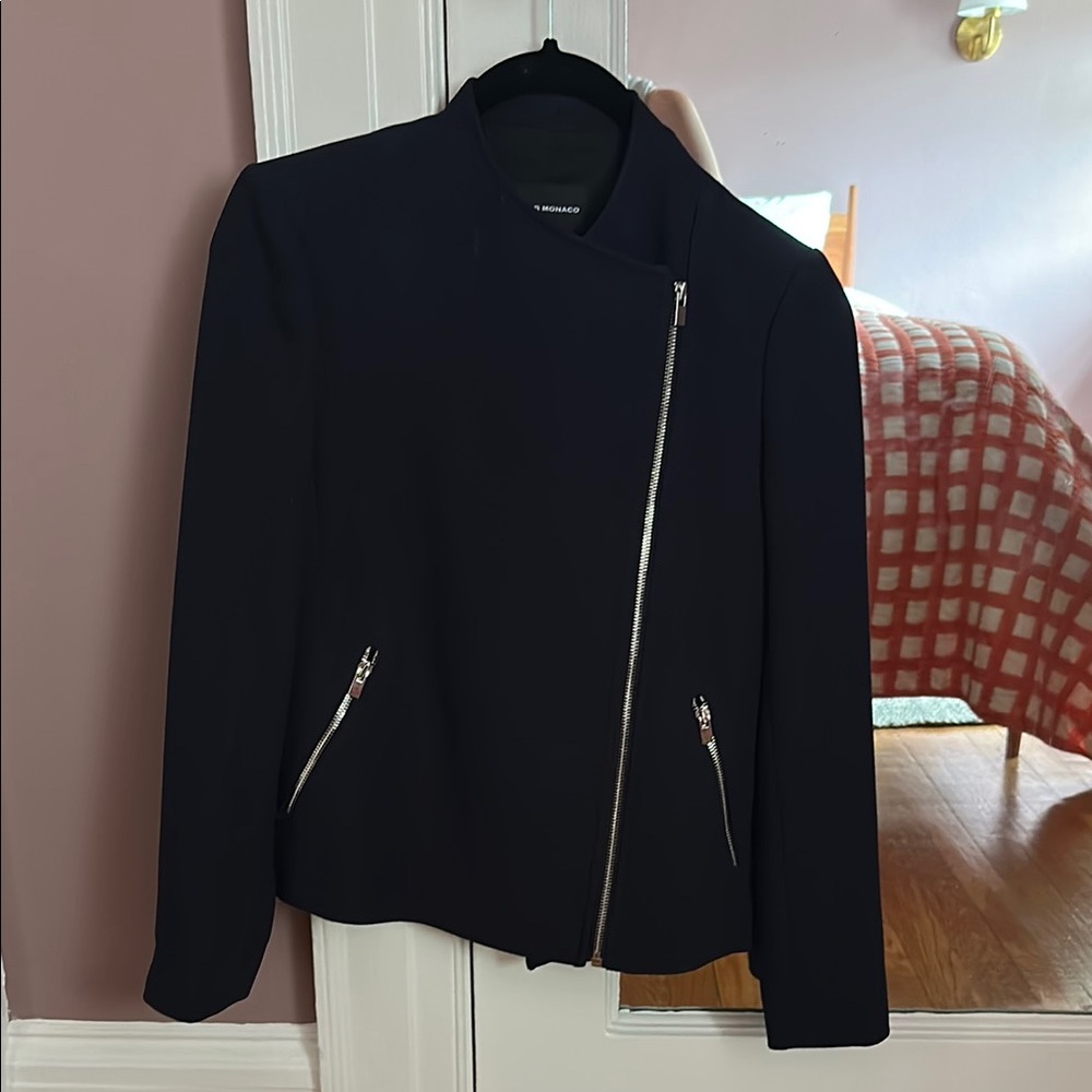 Club Monaco, Navy acetate moto jacket